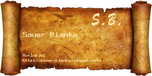 Sauer Bianka névjegykártya